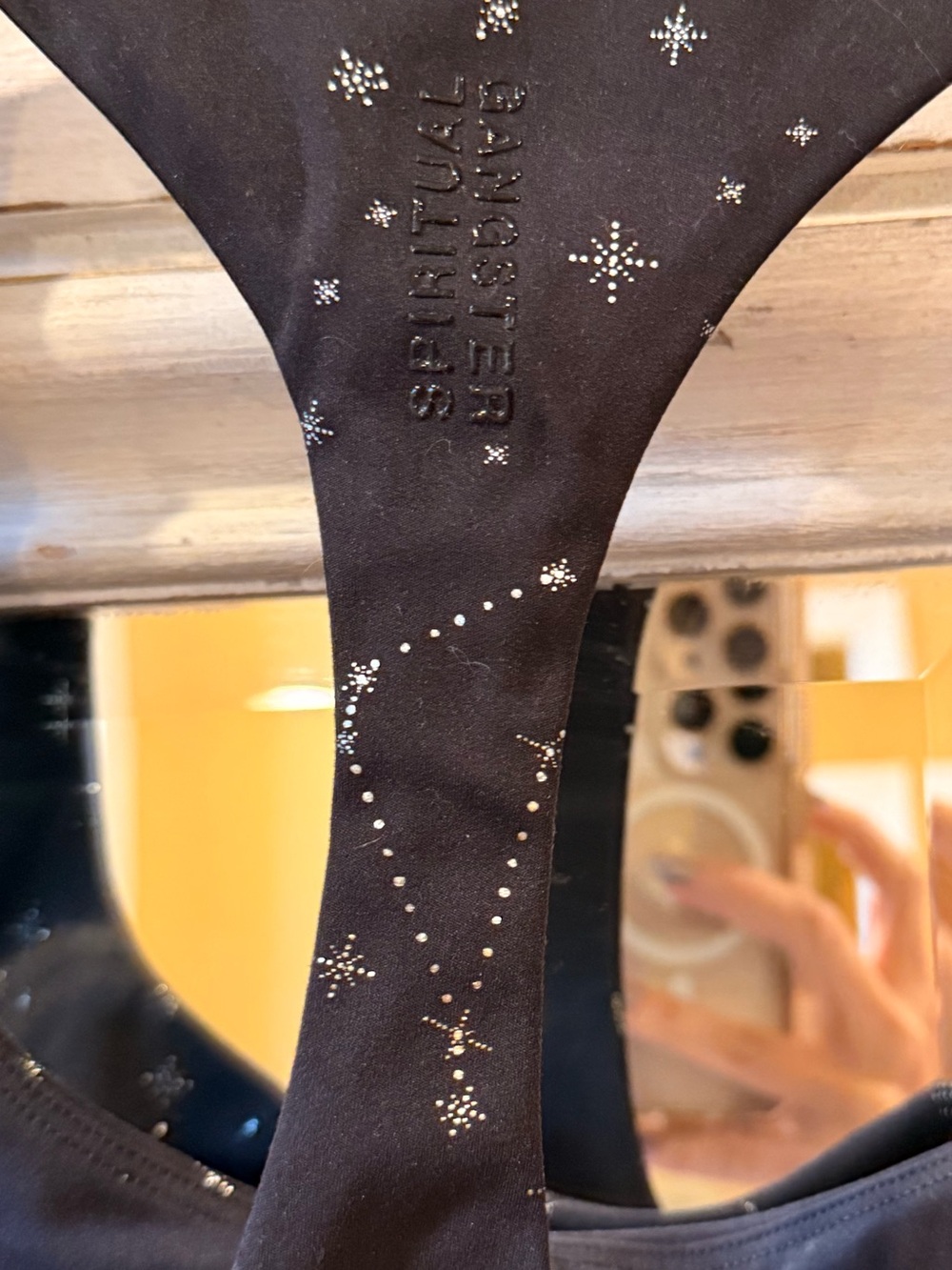 Spiritual Gangster Astrology Matching Leggings and Top SZ. Large Black/Silver - Picture 12 of 16